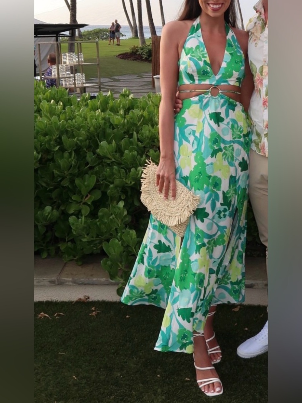 Fortunate one green maxi dress S